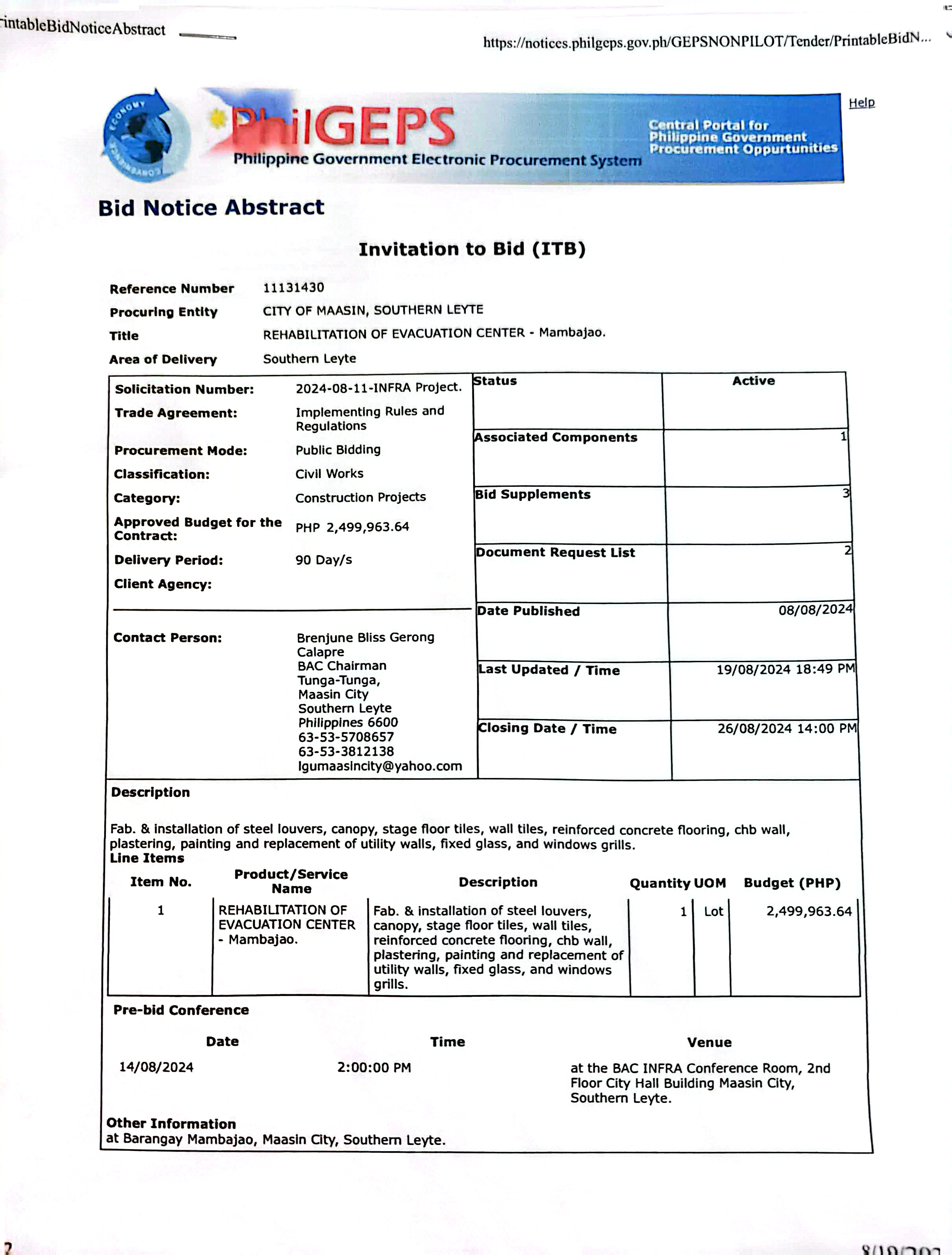 5 infra itb 080824